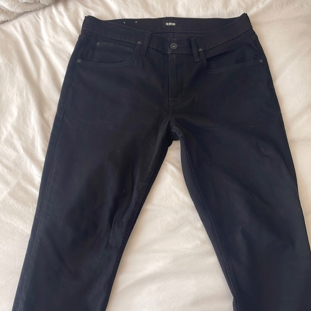 Brand new back jeans unfortunately never worn due to hemming being at 30”